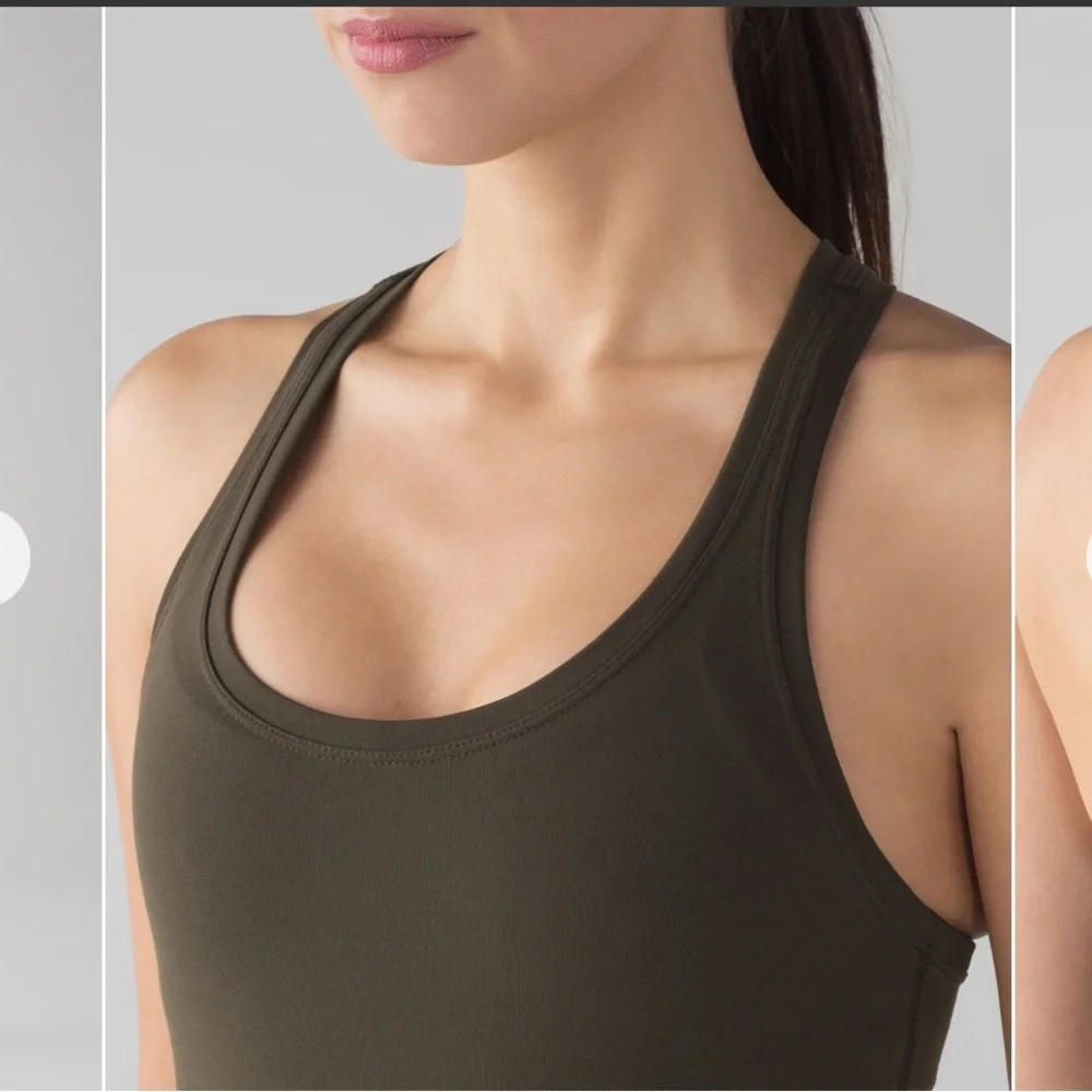 NWT Lululemon Athletica Cool Racerback Olive Green